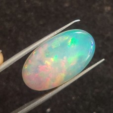 Natural Ethiopian opal 27x15mm oval cabochon 11.55 cts natural opal full of fire for jewelry making